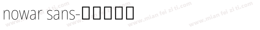 nowar sans字体转换